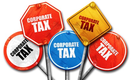 58087914 - corporate tax, 3d rendering, rough street sign collection